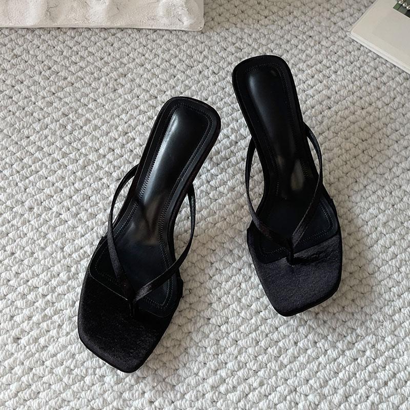 Мода Большой размер 43 Мода Мелкие Женские Туфли-лодочки на Высоком Каблуке Сандалии Туфли Женские Шлепанцы Элегантные Женские Сандалии на Каблуке Шлепанцы Туфли