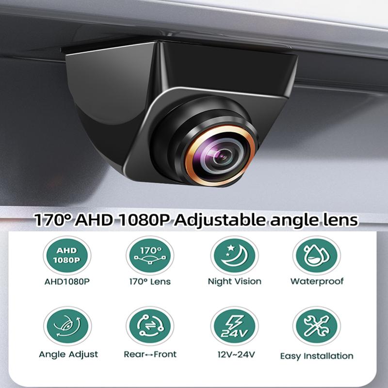 Car Rear View Camera 170° Wide Angle Fisheye Golden Lens AHD CVBS 1920x1080P/720P Full HD Night Vision Vehicle Reversing Front Cameras