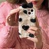 Корейский милый пушистый плюшевый чехол для телефона с 3d бантом и сердечком для Iphone 14 13 12 11 Pro Xs Max Xr, зимний противоударный мягкий чехол Funda