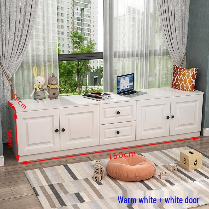 Customizable Floor Cabinet: Bay Window, Balcony, or Home Storage, Low Profile Design.