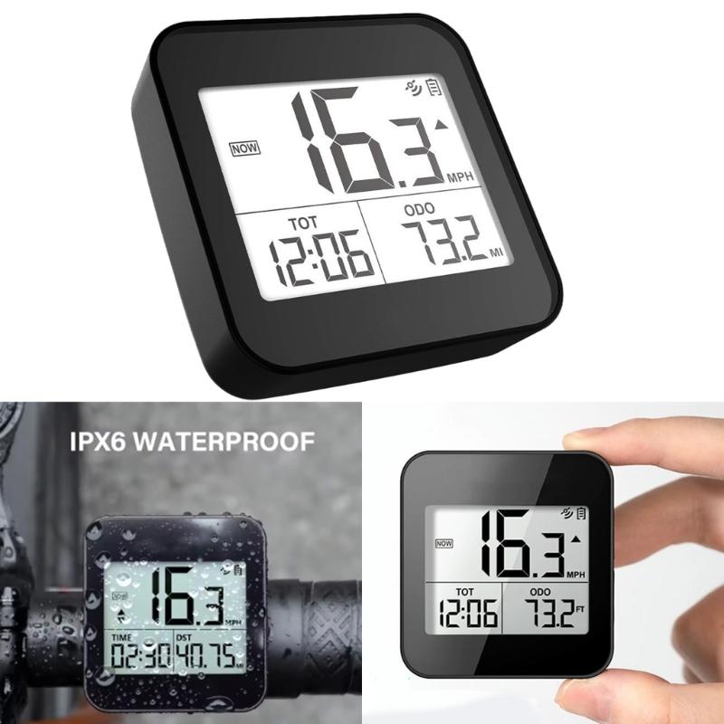 Large Display Bicycles Navigation Computer Waterproof Cycling Speedometer Large Screen 25H Battery Satellite Positioning