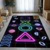 Мультяшная Игровая Зона Геймера Логотип Контроллера Ковер для Гостиной Нескользящий Мягкий Ковер для Спальни Игровой Комнаты Дивана, Домашний Декор Коврик для Двери