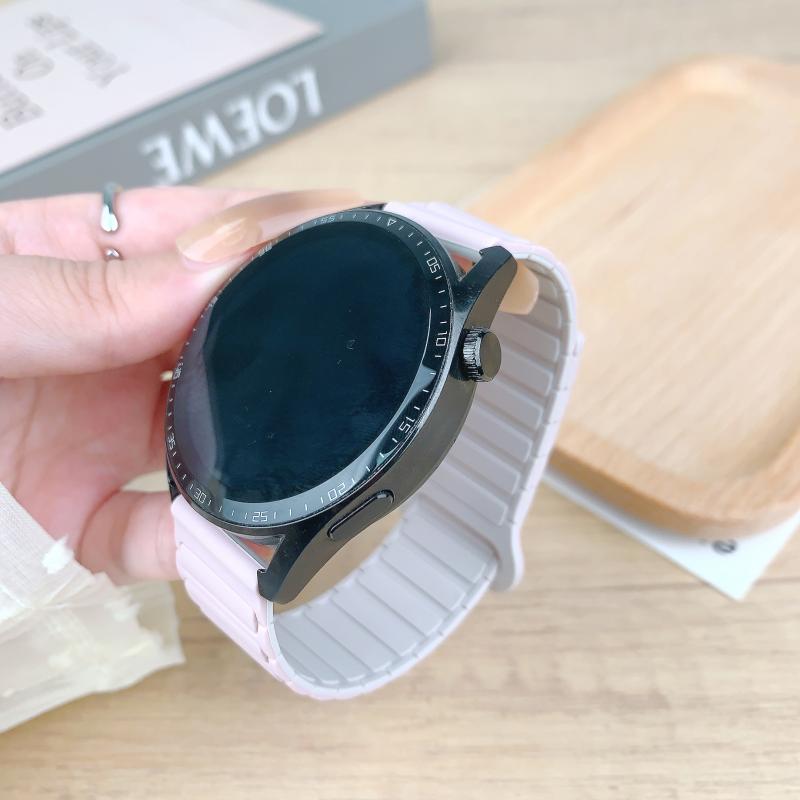 18mm 22mm 20mm Magnetic Silicone Strap For Samsung Galaxy Watch 7 6 5 4 44mm 40mm Sports Band For Galaxy Watch 4 6 Classic 47mm Huawei GT 4/5/6 41mm