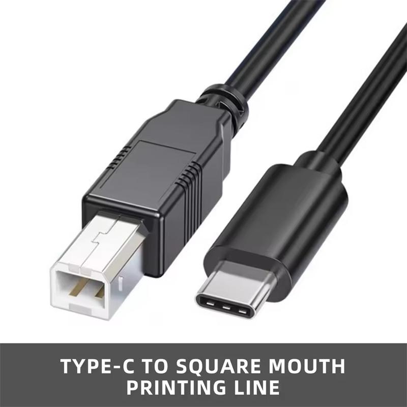 Кабель USB Type C на USB Type B 2.0 для нового MacBook Pro HP Canon Brother Epson Dell Samsung Кабели для принтера Type C для принтера и сканера