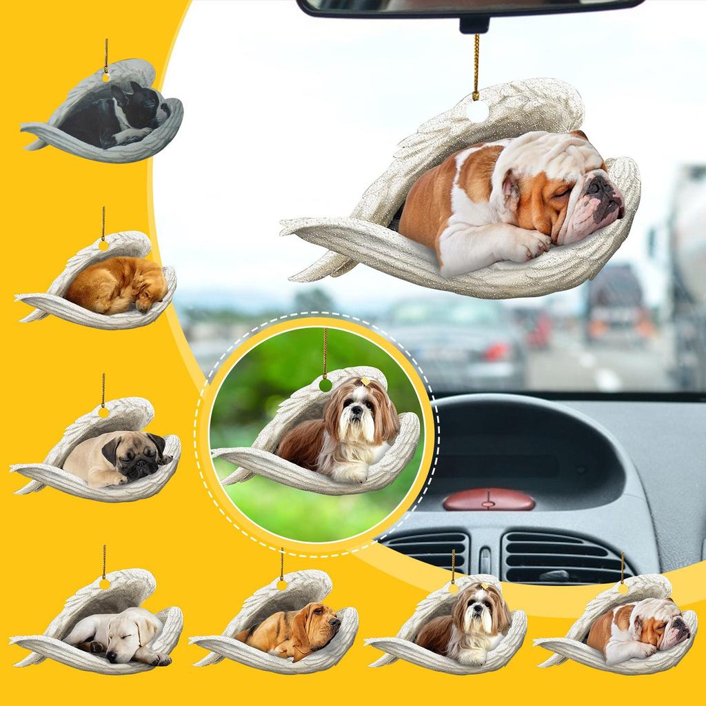 Милое подвесное украшение для собаки со спящим ангелом, подвесное украшение, подарочная подвеска