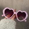 Classic Pearl Heart Childrens Sunglasse For Girls Red Plastic Pink Mirror Glasses Vintage Anti-Reflective Sun Glasses Uv400