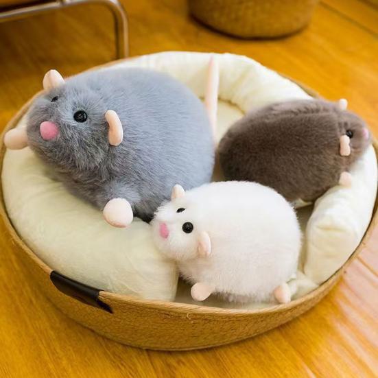 Плюшевая крыса Мягкая игрушка-прикол Плюшевая игрушка Креативный подарок Мягкая и уютная Реалистичная мышь для дня рождения Розыгрыш