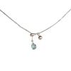 925 Sterling Silver Blue Water Drop Necklace Adjustable Clavicle Chain Ins Silver Necklace