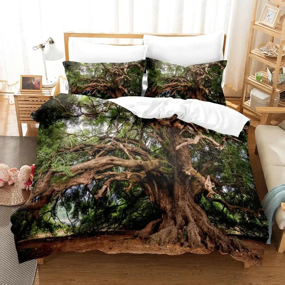 Комплект пододеяльников Natural Landscape Blue Sky Lawn Flower Double Queen King Size 2/3 шт. Полиэстеровое одеяло для детей, подростков и взрослых