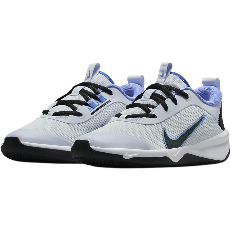 Nike Omni Multi-Court GS Football Grey Royal Pulse Kids Sneakers Black Astronomy-Blue DM9027-009