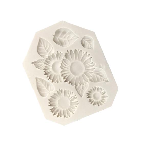 Кухонная силиконовая форма «сделай сам», подсолнечник, шоколадный торт, помадка, глина, форма для печенья