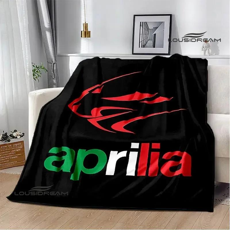 Пледы с принтом логотипа мотоцикла Aprilia Модные теплые пледы Мягкие и удобные пледы Домашние и дорожные пледы Подарок на день рождения