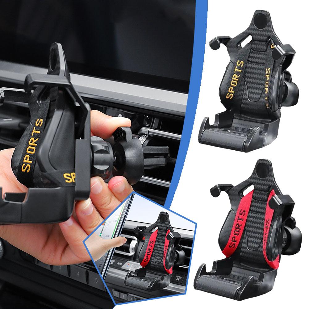 Universal Racing Seat Mobile Phone Holder Car Air Vent Air Racing Navigation Design Seat Clip Holder Car Holder Outlet Moun Q0M1