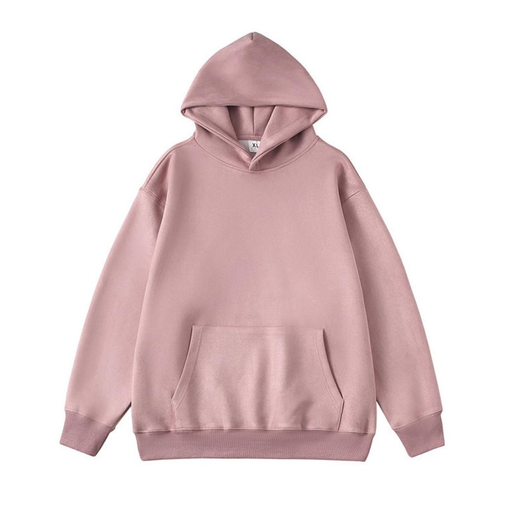 Осенний мужской замшевый гладкий свитер с капюшоном, новый большой базовый размер