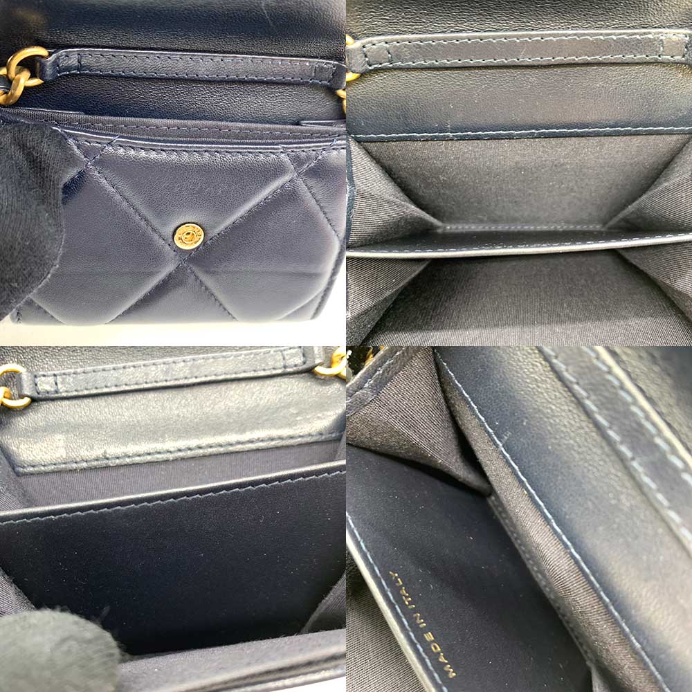 Б/у CHANEL chanel 19 Кошелек на цепочке кожа Женский