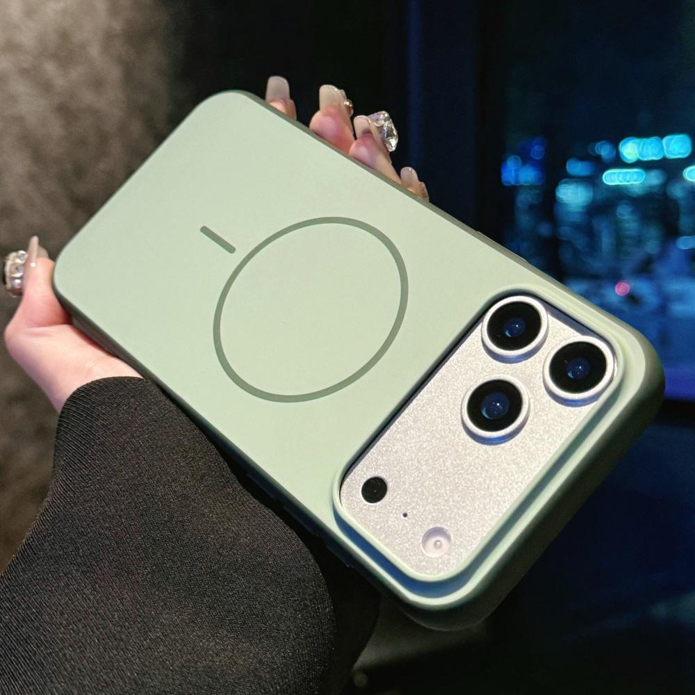 Матовый чехол из жидкого силикона с магнитом для Magsafe, мягкий чехол для iPhone 17 15 16 14 13 12 11 Pro Max, официальная крышка для беспроводной зарядки