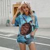 2024 New Leisure Women's T-shirt High Quality Summer Round Neck Short Sleeve 3D Turtle Print Simple and Comfortable Tops