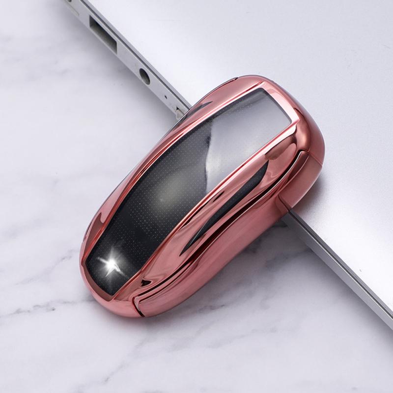 TPU+ПК Чехол для ключа для Tesla Model3 Умный Всевключающий Чехол для ключа автомобиля Чехол для ключа автомобиля Защитный чехол