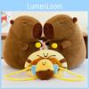 Capybara Animal Plush Toy Cushion With Bee Backpack For Kids Gift