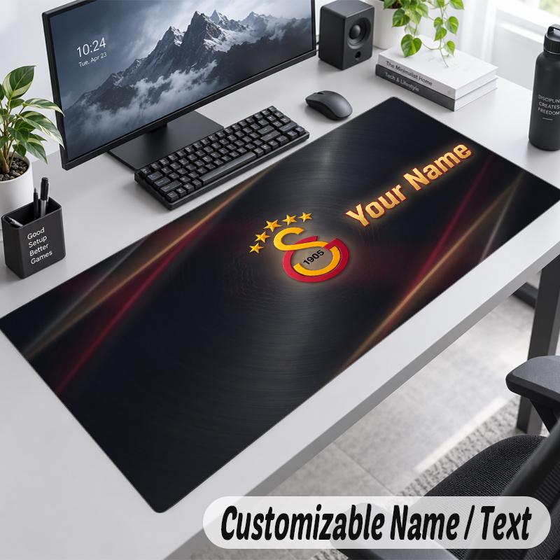 Custom Name Text Mouse Pad Galatasaray FC Personalized Desk Pad For Work And Gaming