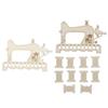 Embroidery Thread Organizer Board Lightweight Sewing Machine Shape Wooden  Stitch Floss Holder