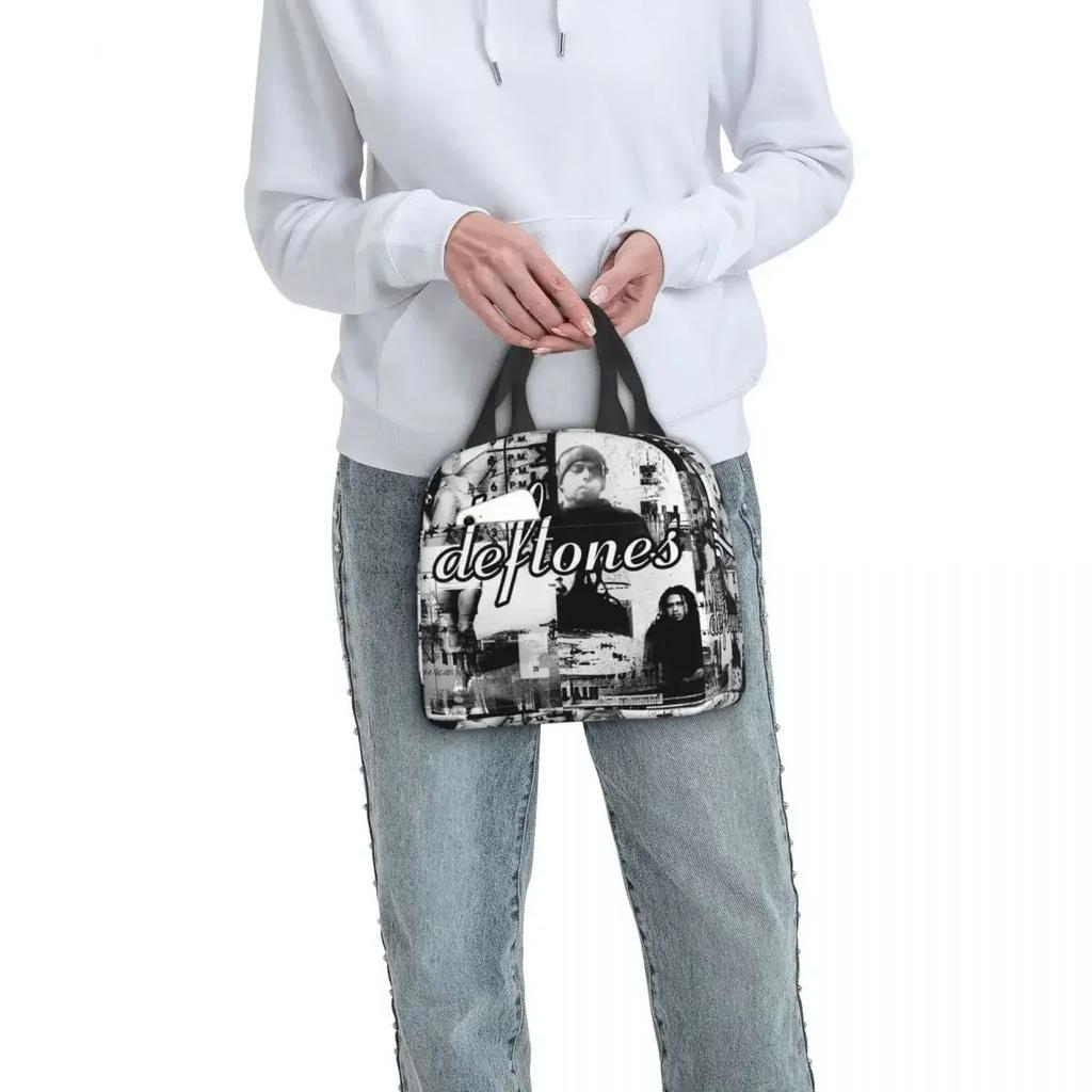 Deftones Rock Band Ohms White Pony Insulated Lunch Bag for School Cooler Thermal Food Box Tote Leakproof Lunch Boxes Container