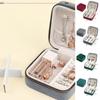 Solid Color Velvet Zipper Jewelry Box Jewelry Display Earring Organizer Necklace Ring Case Travel