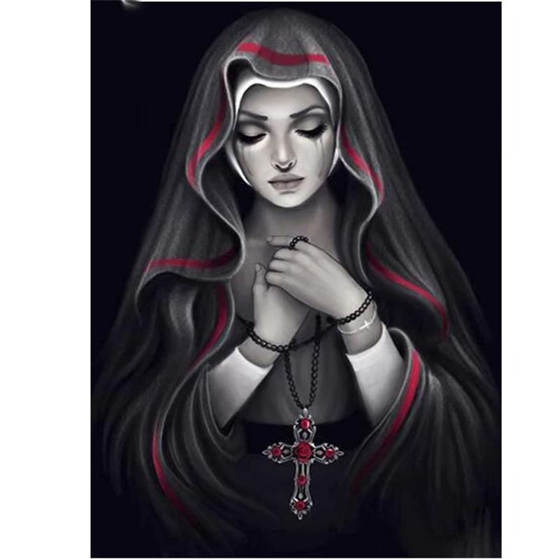 Полный 5D DIY Алмазная картина Благочестивая крестница Алмазная вышивка Мозаика Наборы вышивки крестом Домашний декор Подарки ручной работы