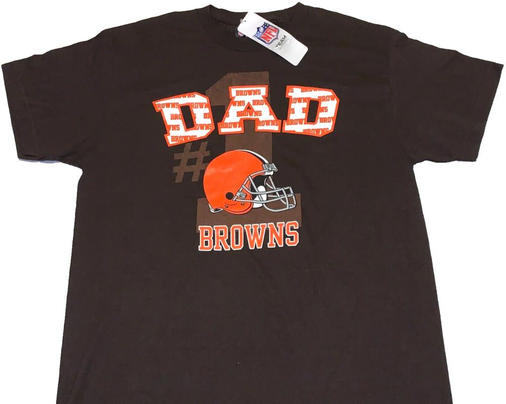 Редкий! Винтажная футболка Cleveland Browns #1 Dad Football 2010-х годов Новая! Новая с биркой, размер M, унисекс, футболка