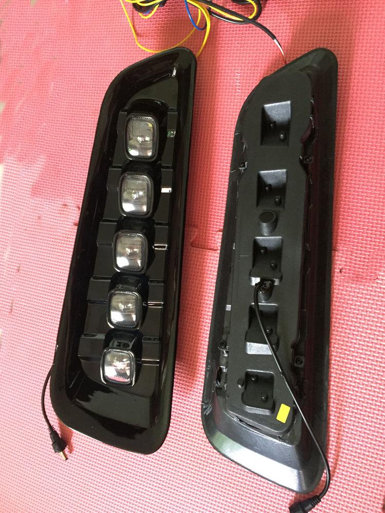 Ford F150 Raptor Fog & Daytime Lights with Turn Signal (2017-2020) - Two-Color Front Bumper Corner Light Mod Kit.