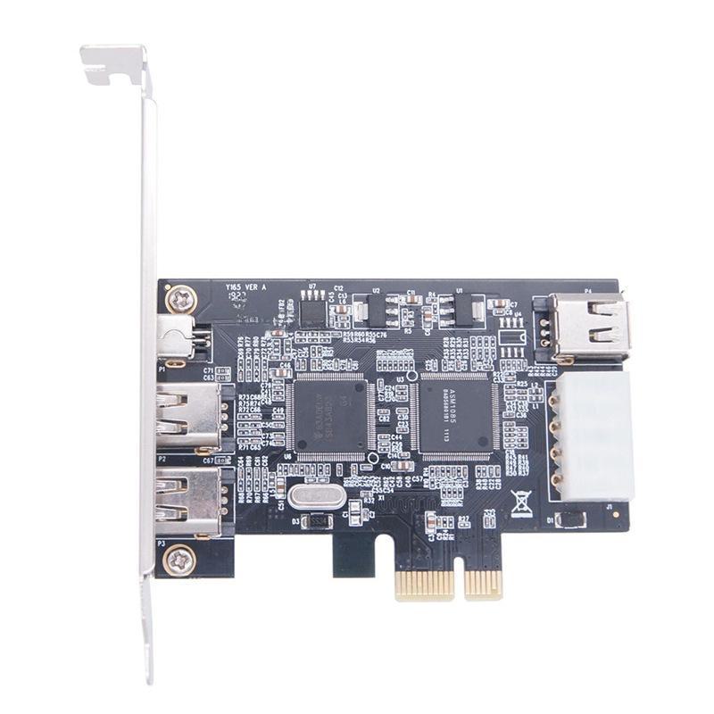 Карта видеозахвата PCI-E 1394: Захват цифровой камеры FireWire, PCIE 1X, без драйверов