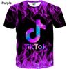 Модные летние детские футболки с принтом Tik Tok для мальчиков, повседневные крутые топы для мальчиков, рубашки, одежда