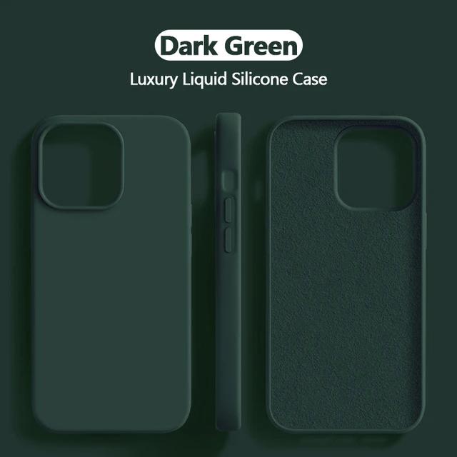 For iPhone 15 14 13 12 11 Pro Max Case Square Liquid Silicone Phone Case For iPhone 15 14 XR X XS 7 8 Plus Soft Shockproof Cover