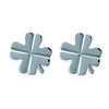 [E0969] - Серебряные серьги «Клевер», серебро - 8x8 мм
