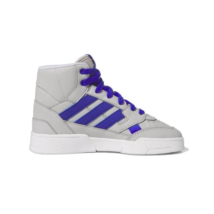 adidas Оригинальные Drop Step Удобные Амортизирующие Прочные Дышащие Высокие Детские Кеды для Скейтбординга Детские Кеды для Скейтбординга Серый Синий IG1350