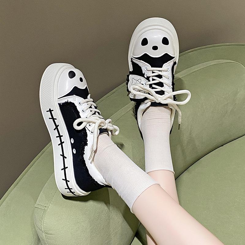 Панк стиль Лолита милые сладкие крутые туфли на платформе JK холщовые туфли школьница милая мягкая девушка Лолита одинарные туфли