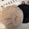 Korean Cloud Berets Fashion Pleated Octagonal Cap Vintage Solid Color Peaked Caps Spring And Autumn Beret Windproof Hat