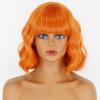 LISI HAIR Женский короткий волнистый парик с челкой, синтетическое волокно, натуральный зеленый парик с волнами воды, повседневная одежда для косплея