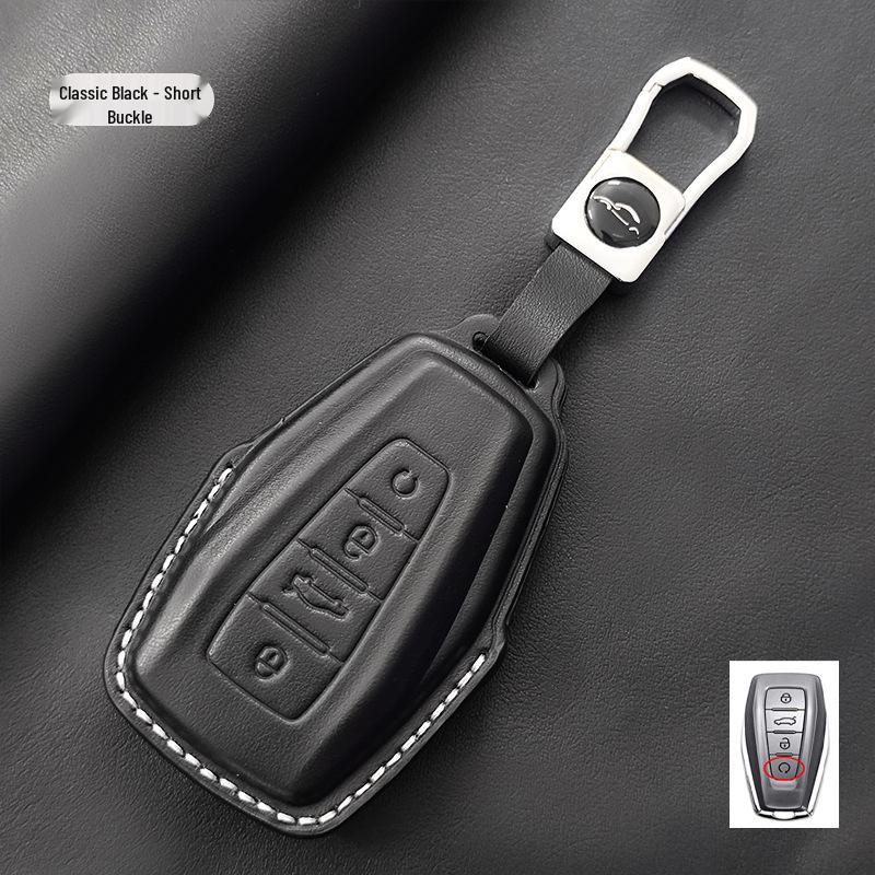 Совместимо с Geely Emgrand, Binyue, Vision X6, Binrui, Boyue - Чехол для ключей из натуральной кожи