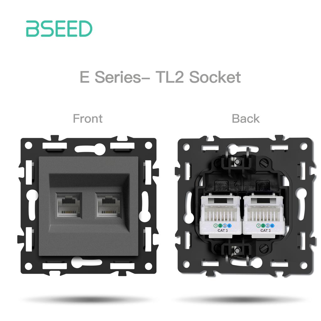 BSEED Переключатель Модули DIY Умный выключатель Световой Выключатель Детали Белая Стеклянная Рамка DIY Комбинация Настенные Розетки USB Зарядка Кнопка Серия E