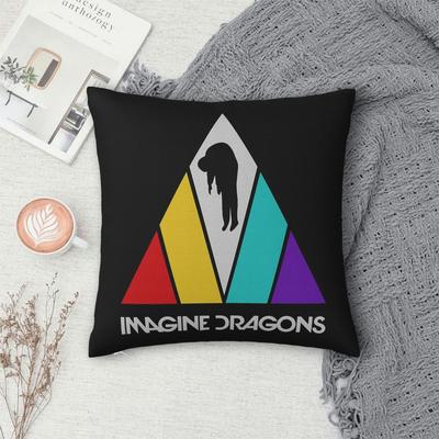 Подушка квадратная с чехлом Imagine Dragons Чехол для подушки Наволочка Чехол для декоративной подушки для дома Спальни Автомобиля