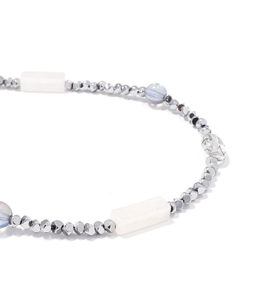 Колье Polalita Lunar Blue Glow & White Stone Mix (Plt-Nl-078_Sv)
