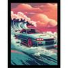 Плакат Wave Cars Hakosuka в рамке