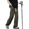 SWAMP AREA Outdoor Hiking Men's Cargo Pants, Autumn And Winter Loose-Fitting Sports Straight-Leg Tactical Casual Trousers WS030 Army Green 2XL