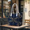 Elegant Dragonfly Print Tote Bag Portable Stylish Casual Daily Shoulder Bag