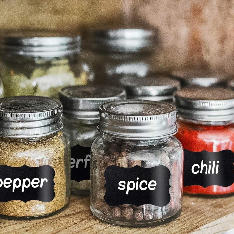 Waterproof Chalkboard Stickers, Kitchen Spice Label Stickers