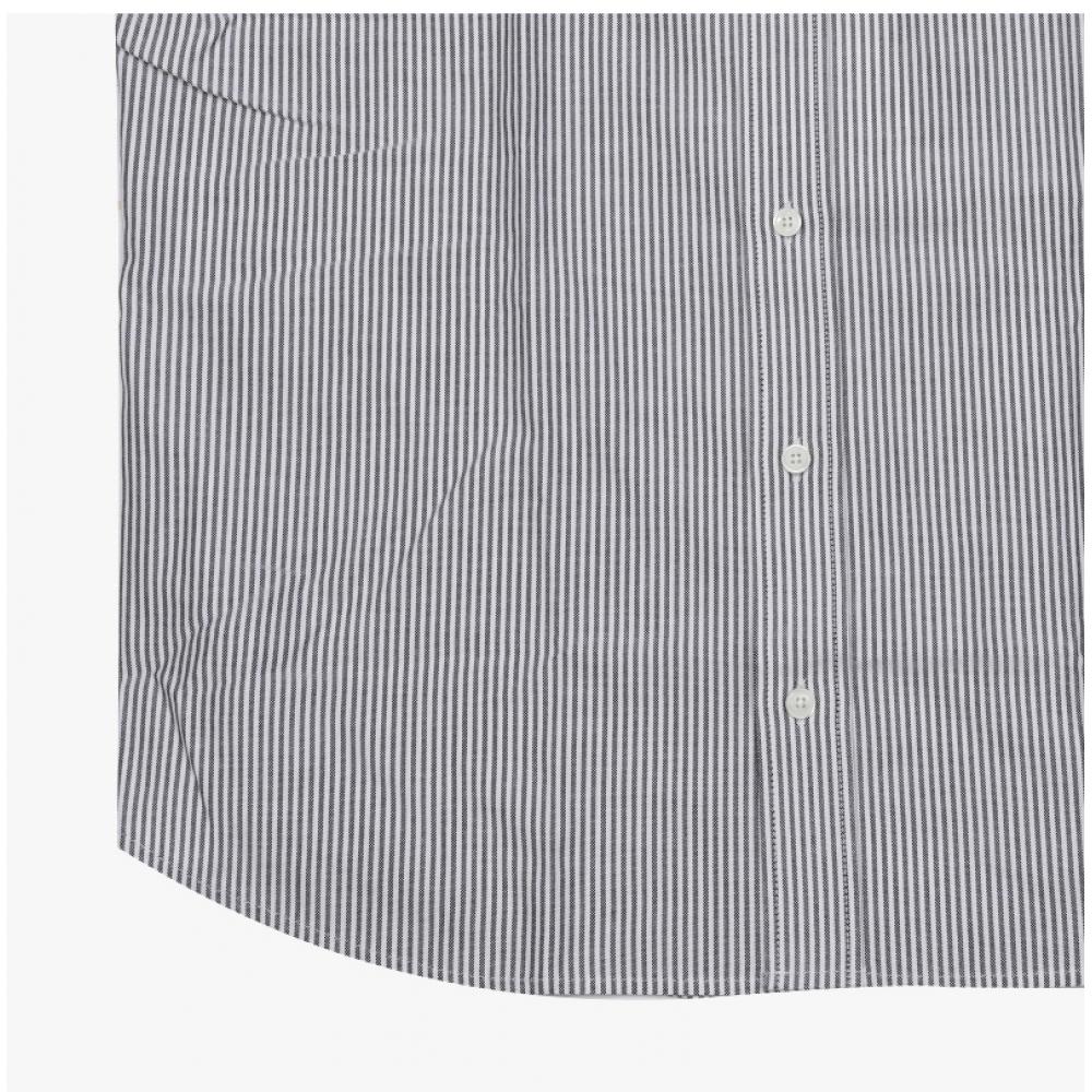Ami Ami De C Ur Small Heart Logo Stripe Cotton Oxford Men S Shirt Co0087 039