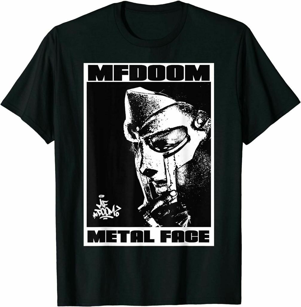 Vintage Mf Doom Metal Face Short Sleeve Cotton Black All Size Unisex Shirt DD65