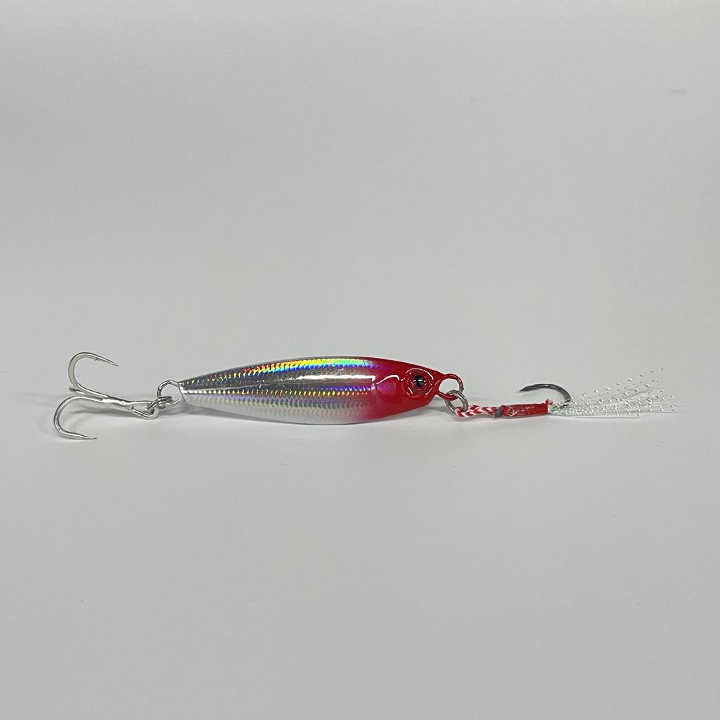 Синяя ножевая блесна с имитацией чешуи для дальнего заброса