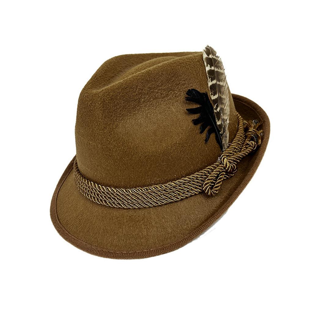 Шляпа Октоберфест Вечеринка Пивного Фестиваля Шляпа Трилби Хомбург Декоративный Витой Пояс Головной Убор Шляпа Виджет Вечеринка Прическа